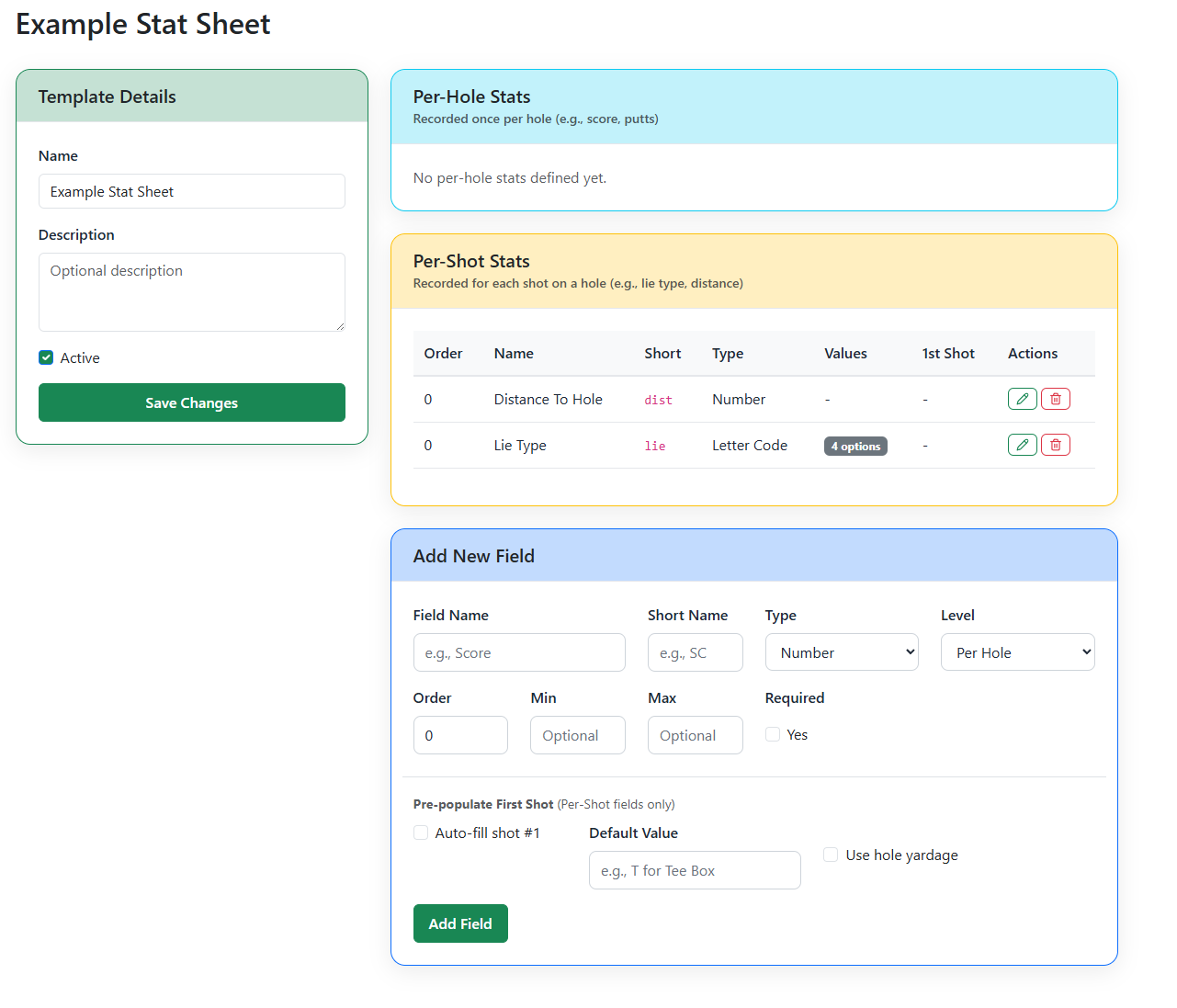 Statistics Template - Customizable Scorecard for Your Pin Sheets | Pin ...
